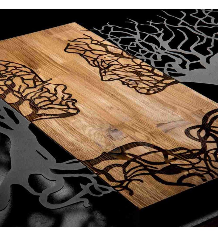 Décoration murale en bois - Noyer/Noir