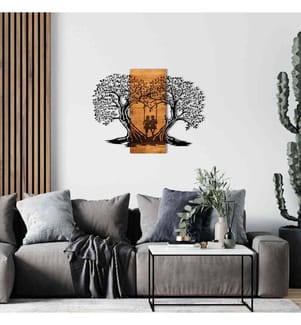 Décoration murale en bois - Noyer/Noir