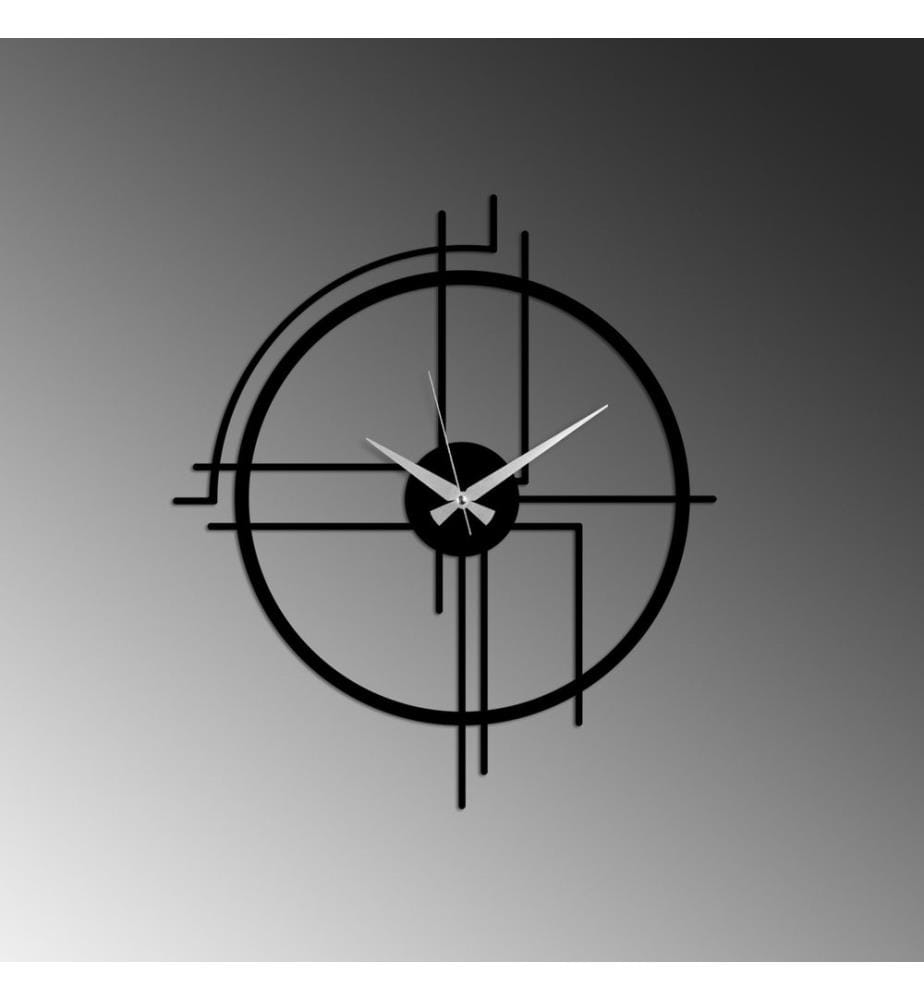 Metal Wall Clock - Black