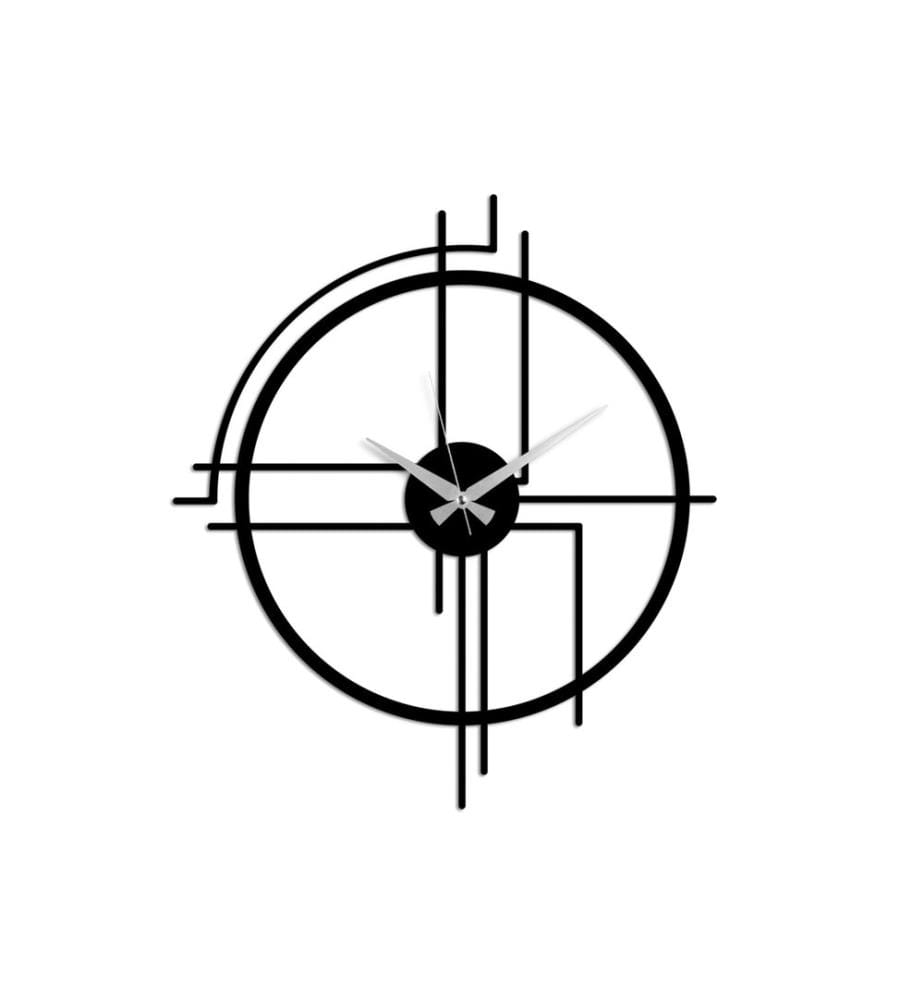 Metal Wall Clock - Black