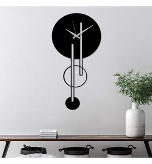 Horloge murale en métal - Noir