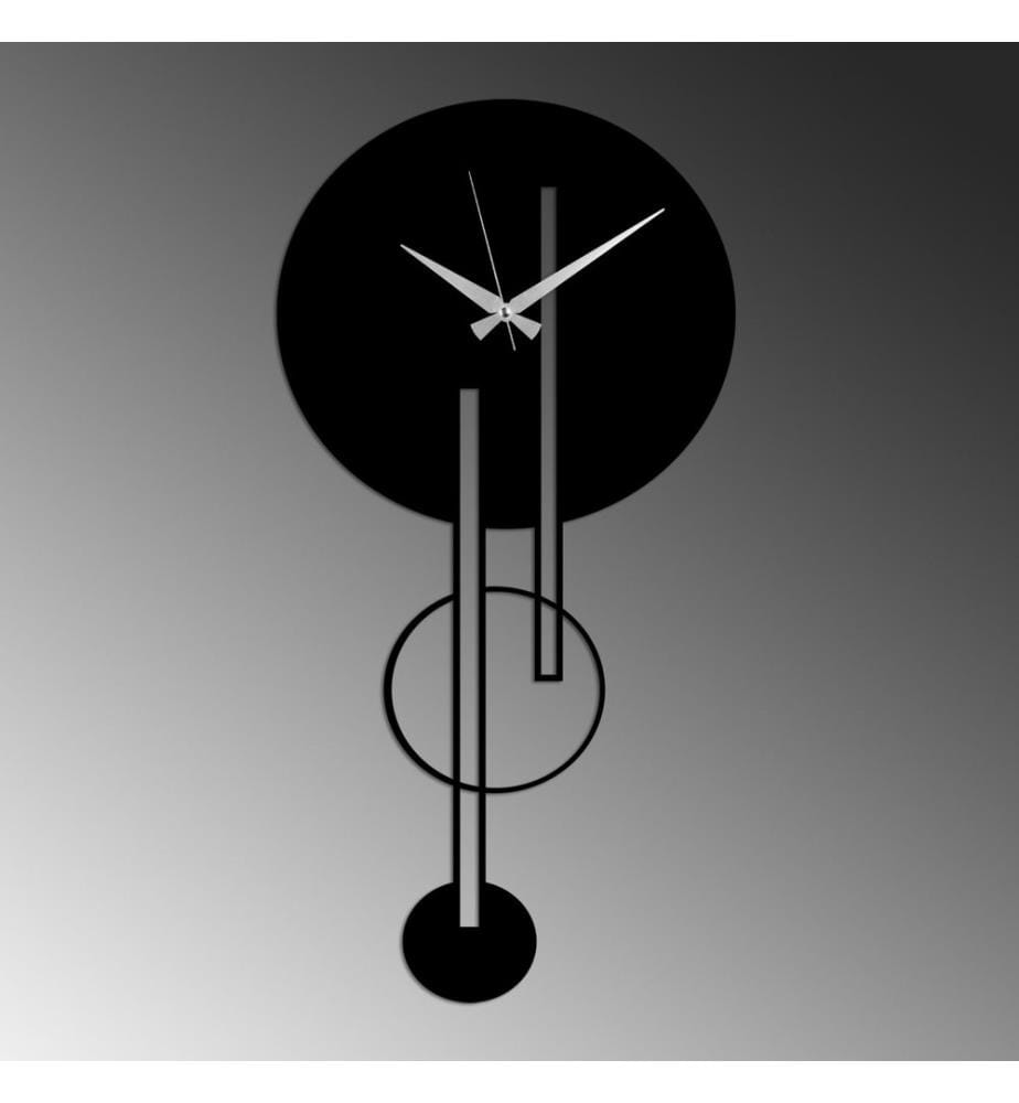 Metal Wall Clock - Black