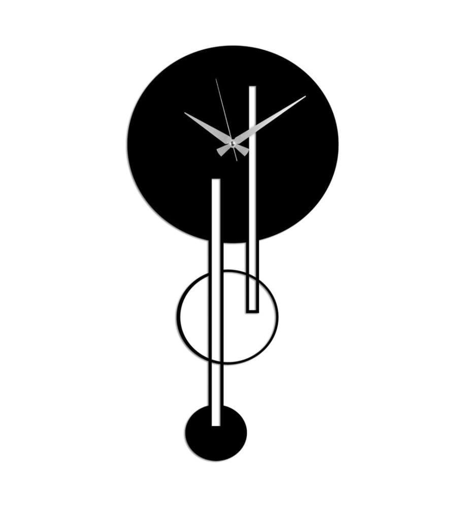 Metal Wall Clock - Black