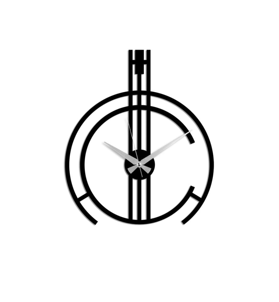 Horloge murale en métal - Noir