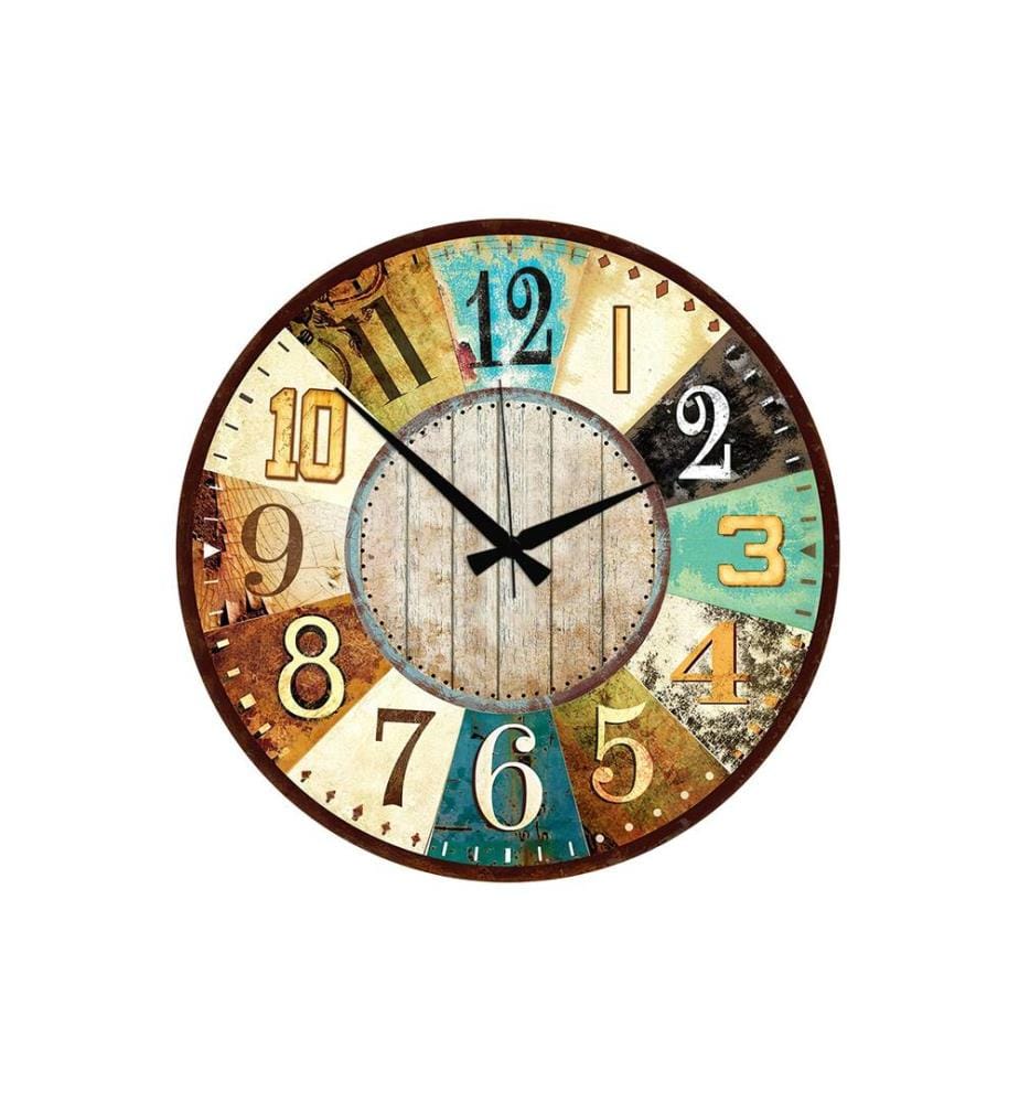 Wanduhr aus MDF – mehrfarbig