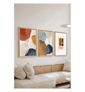 Lot de 3 tableaux décoratifs - Multicolore