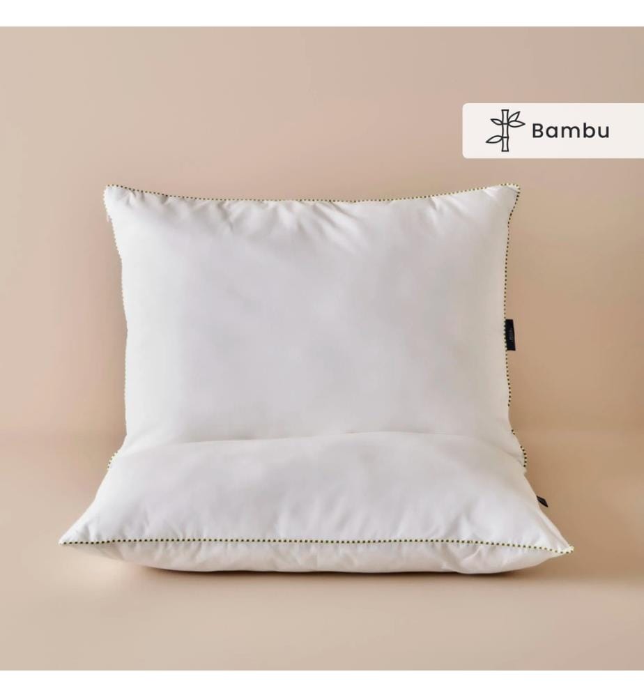 2er-Set Bambus-Kopfkissen 50x70 cm - Weiss