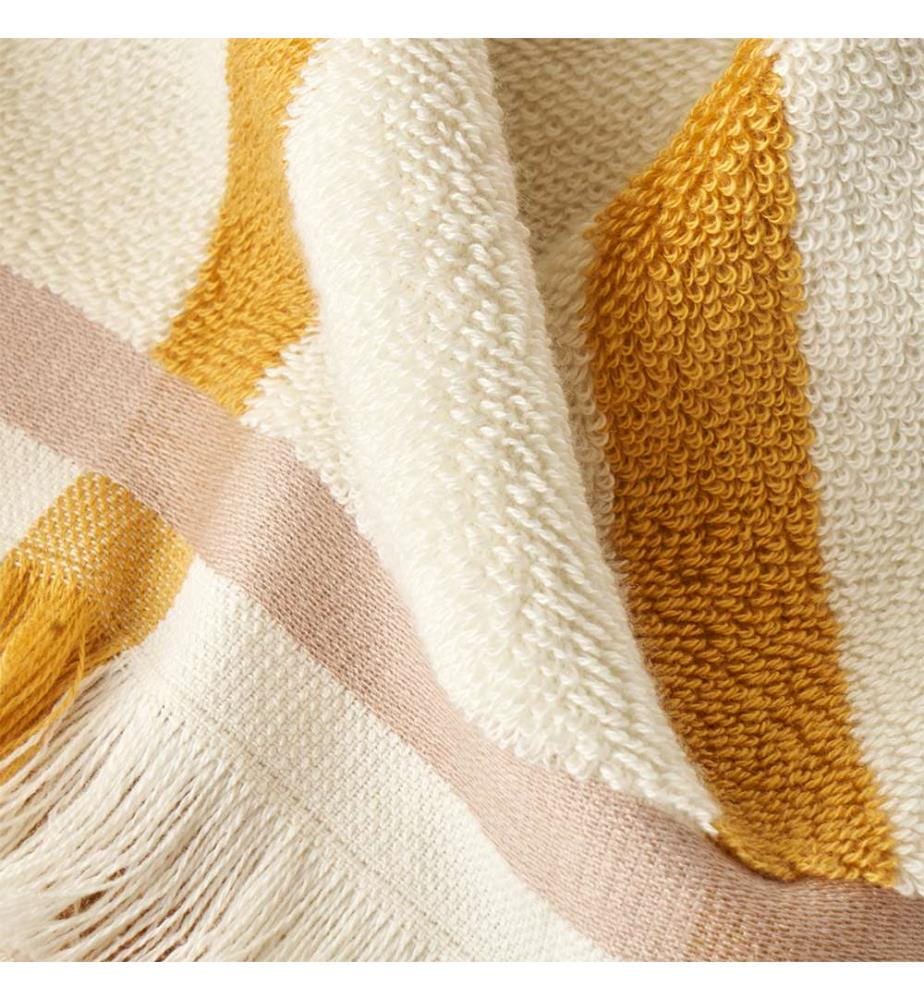 Serviette mains Ella 30 x 50 cm - Moutarde