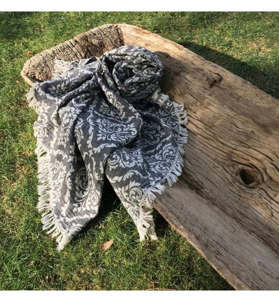 Strandtuch aus 100% Baumwolle - Schwarz & Weiss & Beige