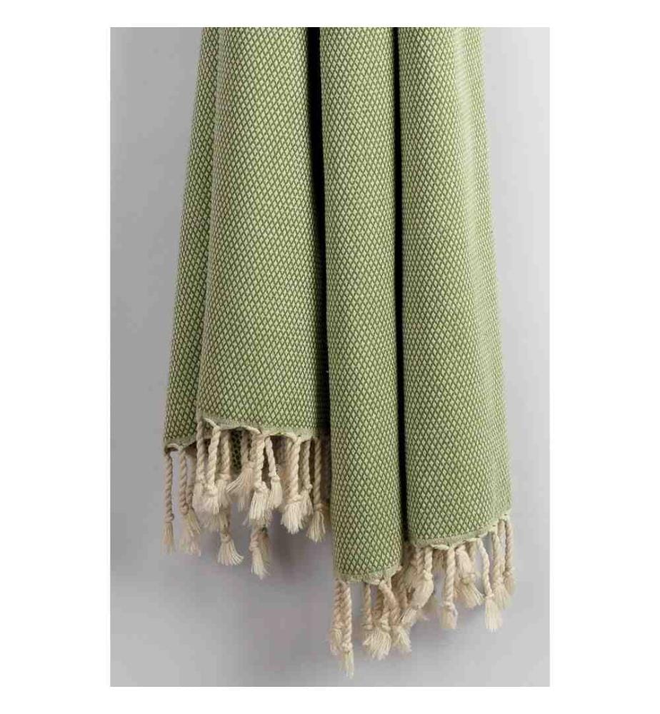Fouta, Strandtuch, , Walnussgrün, Baumwolle