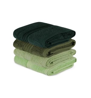 Handtuch-Set (4-teilig) – Hellgrün Olivgrün Grün Dunkelgrün