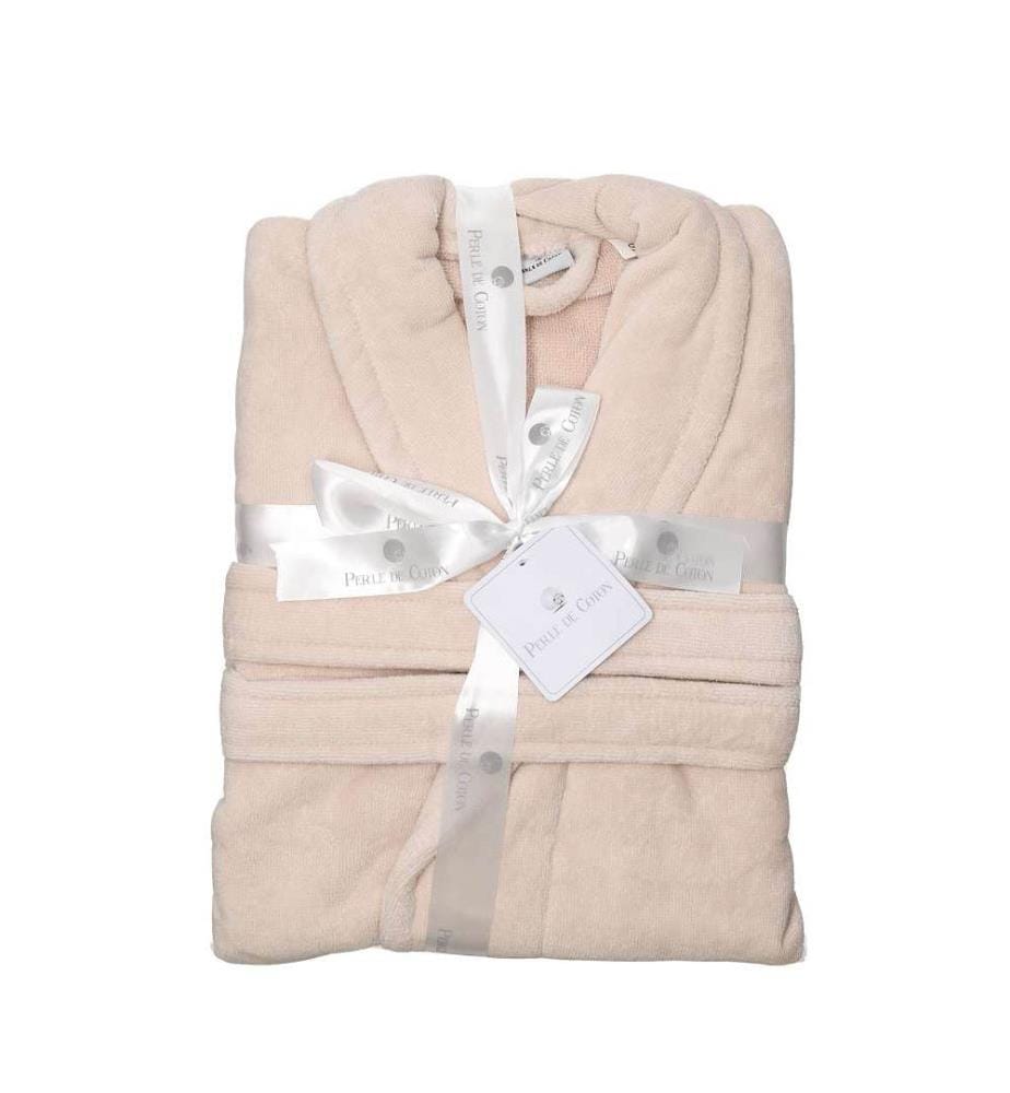 Peignoir à Capuche 100% coton & velour 430g/m2 - Ficelle