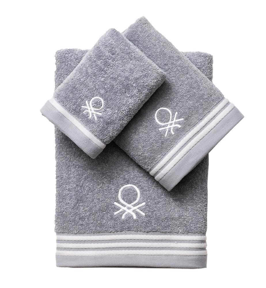 Lot de 3 Serviettes de Bain - Gris