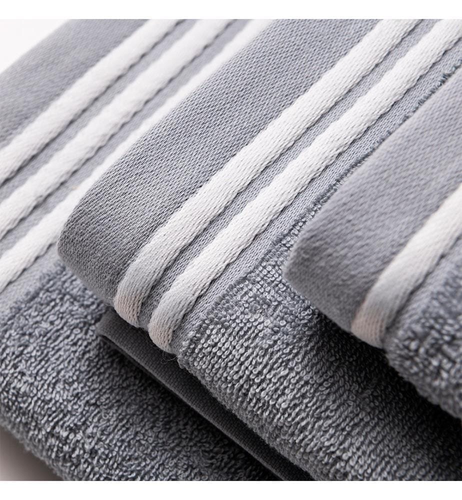 Lot de 3 Serviettes de Bain - Gris