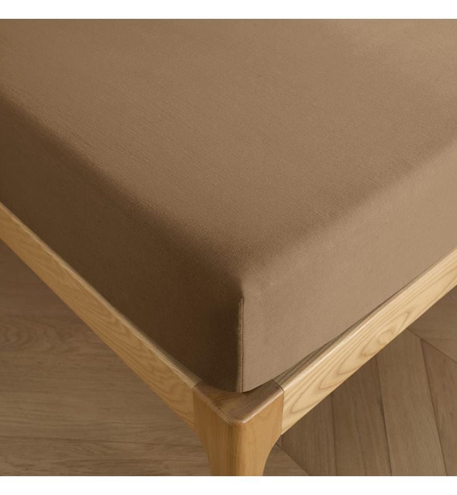 Spannbetttuch 200 x 200 cm - Taupe