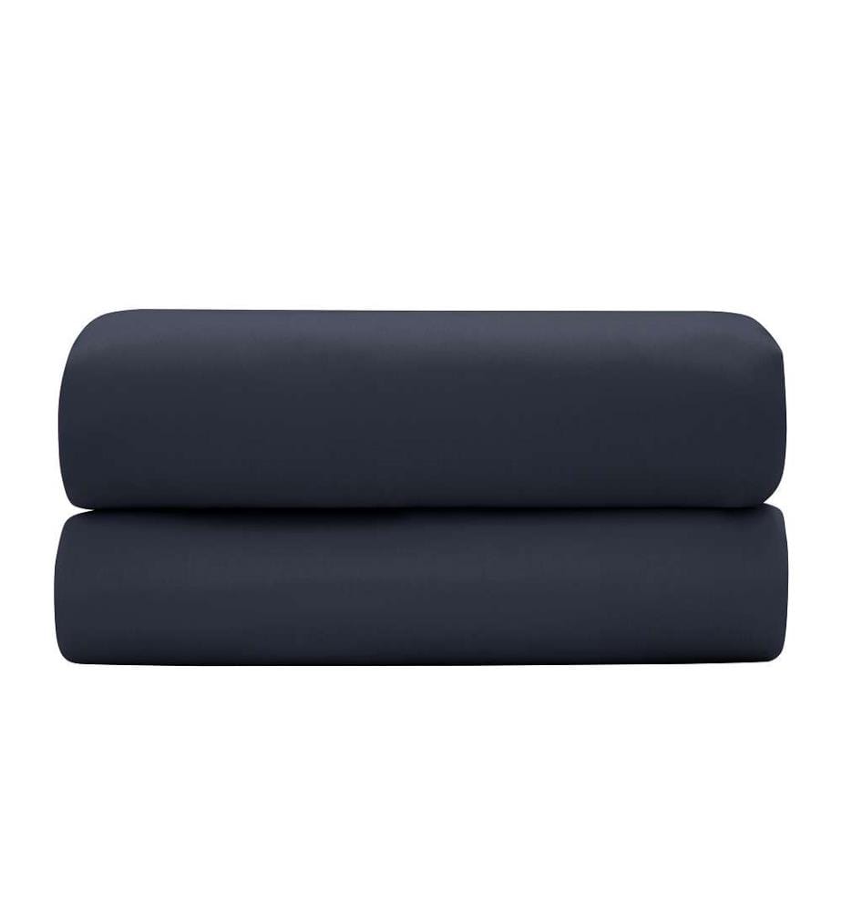 Prestige 200x200 Spannbettlaken aus Baumwollsatin - Veloursblau