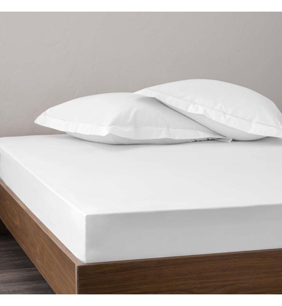 Lenzuolo a pieghe Percalle 200 x 200 cm - Neige