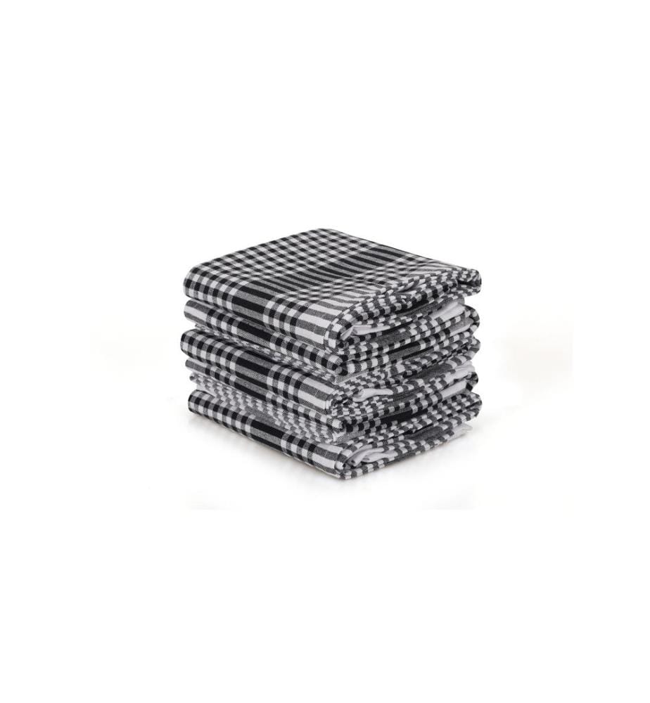 Serviettes coton – Noir/Blanc