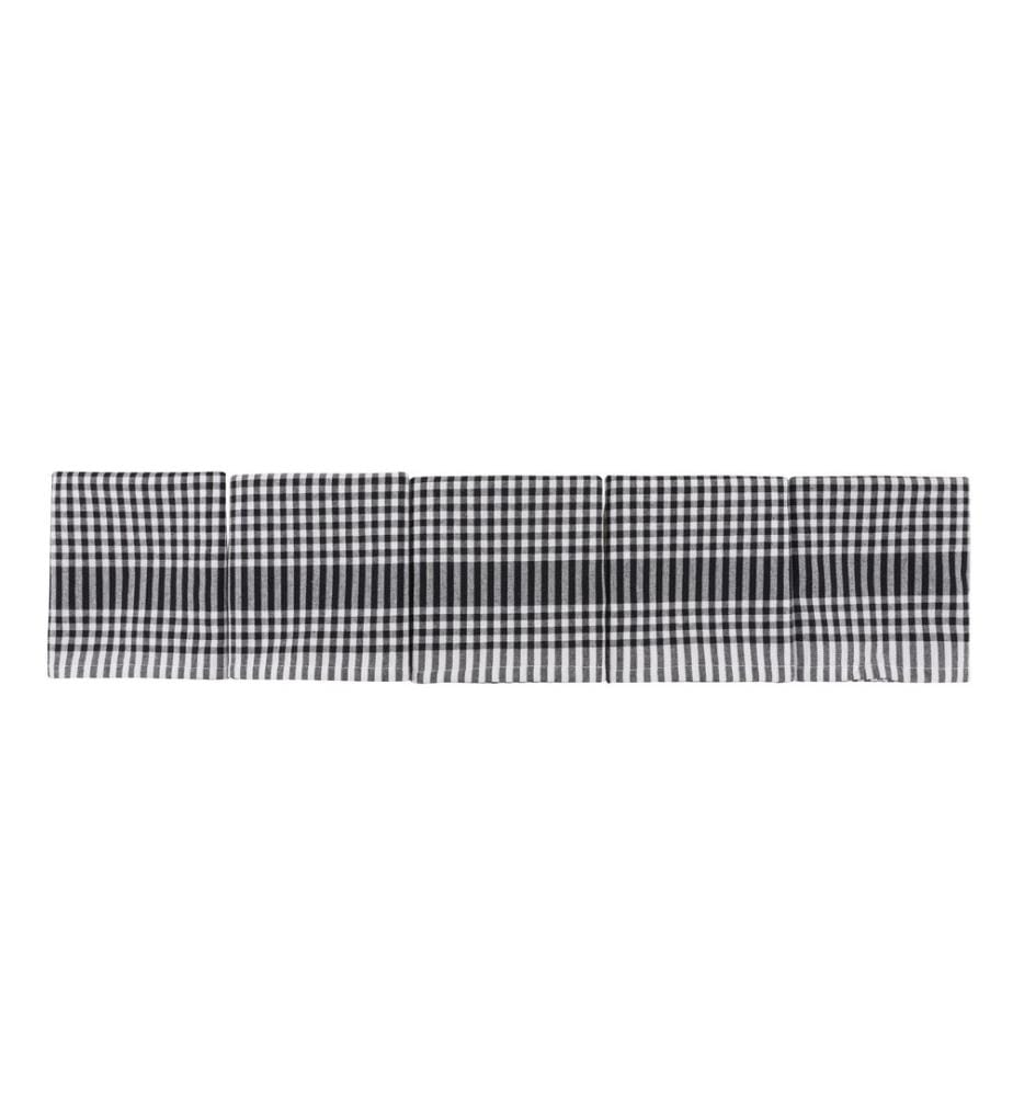 Serviettes coton – Noir/Blanc