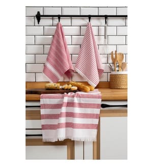 Handtuch-Set 3-teilig - Rot