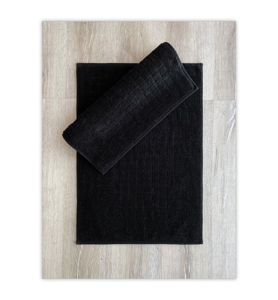 Kare Set di tappetini da bagno 2 pezzi - Nero