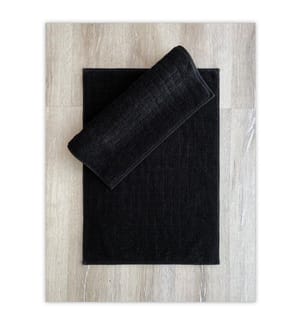 Lot de 2 Tapis de Bain - Noir