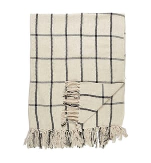 Plaid/Jete Baumwolle Bedruckt Beige Schwarz 125x150cm