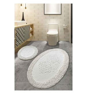 Badematten-Set, 2-teilig, mehrfarbig, Baumwolle, 1600 g/m²