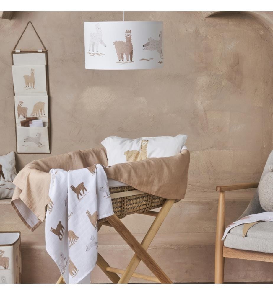 Alpaka-Musselin-Decke 2 Stück 64x64 cm - Beige