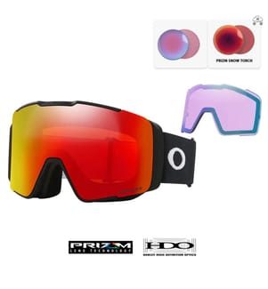 Line Miner™ Pro L Skibrille - Prizm Snow Torch Iridium & Armband mattschwarz
