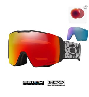 Line Miner™ Pro L Skibrille - Prizm Snow Argon Iridium & Armband mattschwarz