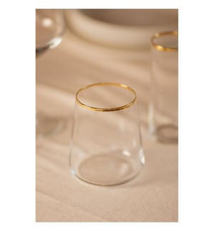4er-Set Gläser – Goldfarben und transparent