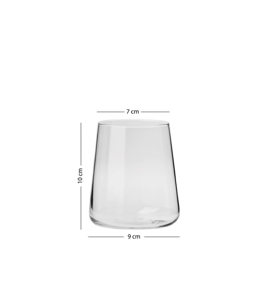 Set of 4 glasses - Gold and clear