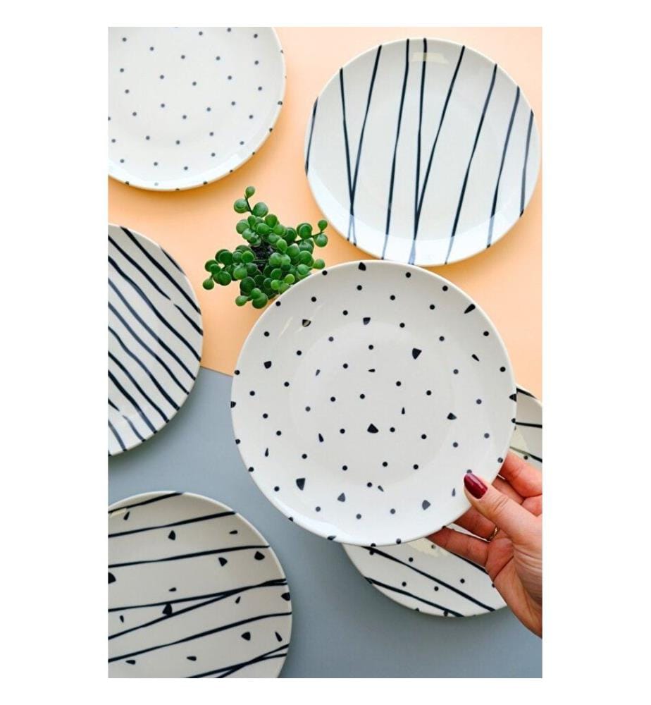 6er-Set Dessertteller – mehrfarbig