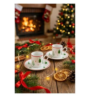 4-teiliges Kaffeeservice-Set – mehrfarbig