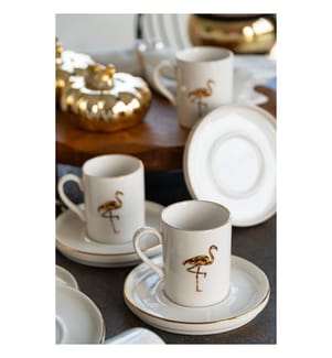 12-teiliges Kaffeeservice-Set – mehrfarbig
