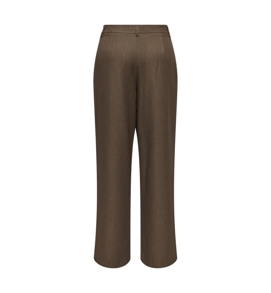 Hattie Hw Pleat Str Pantalonalon Tlr Noos - Dunkelgrau-Melange