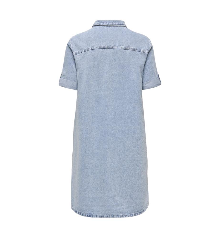 Kurzes Kleid – Hellblaues Denim