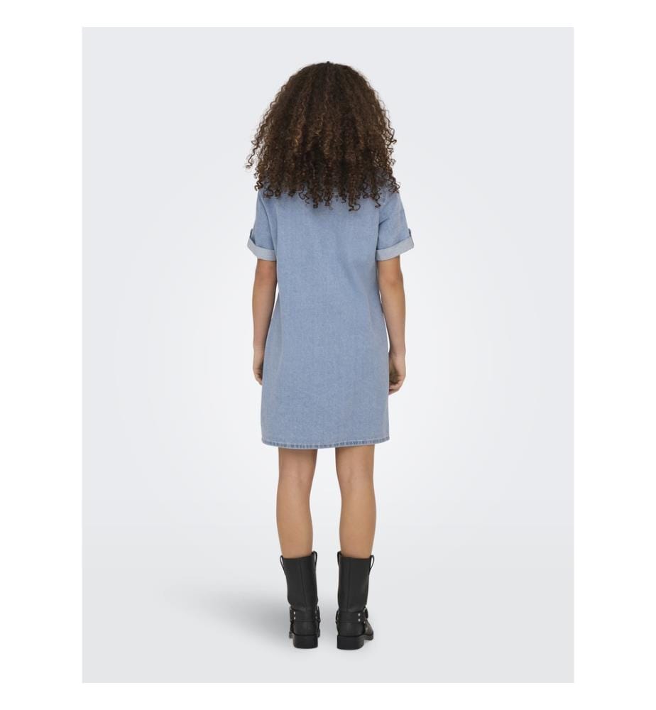 Kurzes Kleid – Hellblaues Denim