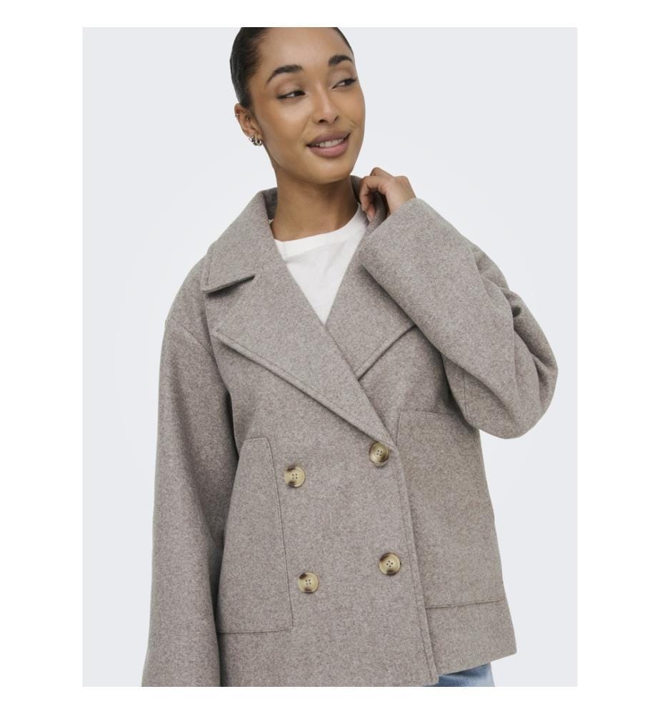 Jacke - Grau Taupe meliert