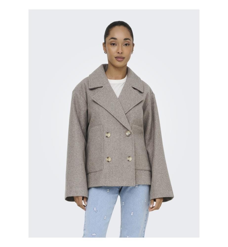 Jacke - Grau Taupe meliert
