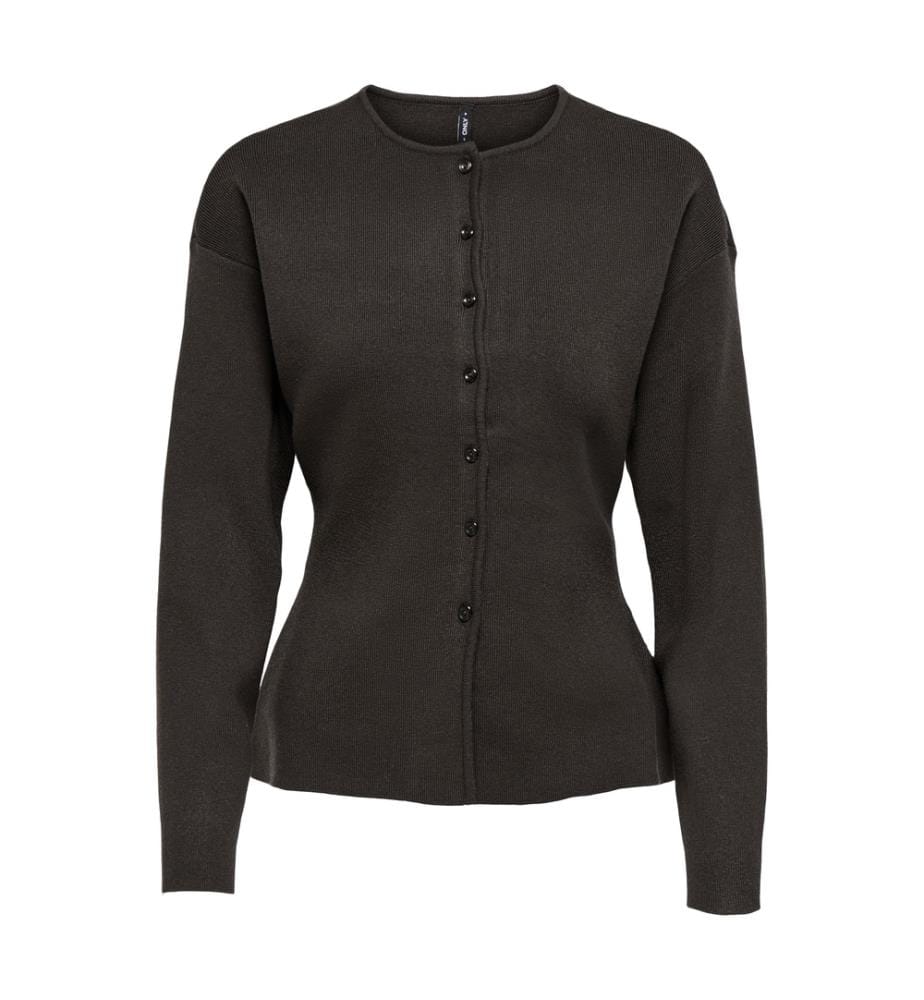 Strickjacke - Schokokuchen mit Ton-in-Ton-Knöpfen