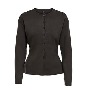 Strickjacke - Schokokuchen mit Ton-in-Ton-Knöpfen
