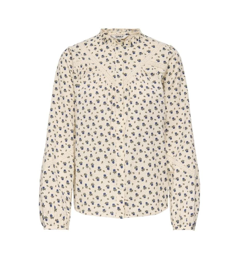 Lucinda Shirt - Creme und Blau