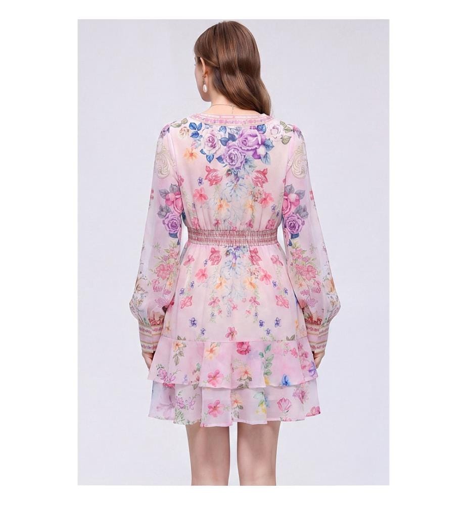 Mini-robe florale - Rose