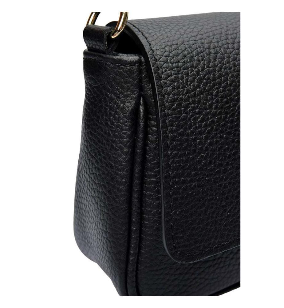 Leder-Umhängetasche – Schwarz