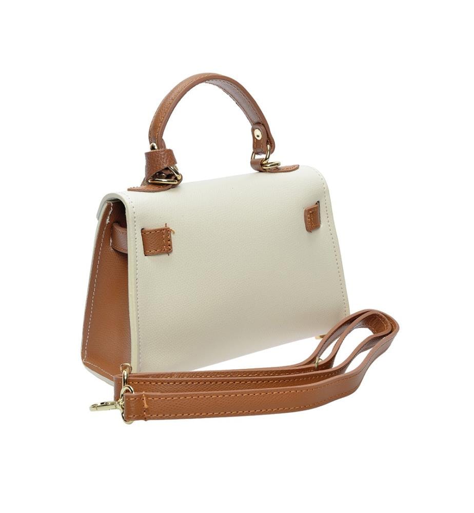 Umhängetasche - Beige Cognac