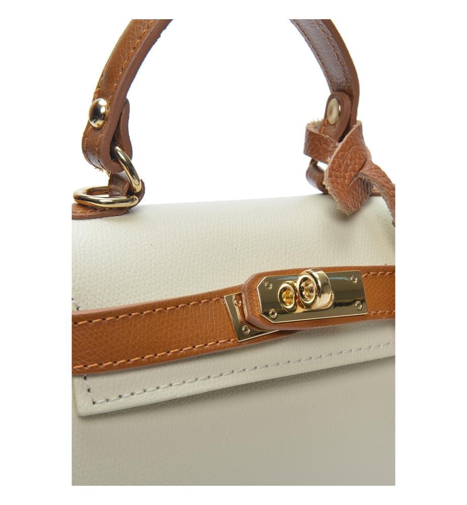 Umhängetasche - Beige Cognac