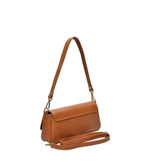 Leder-Umhängetasche – Cognac