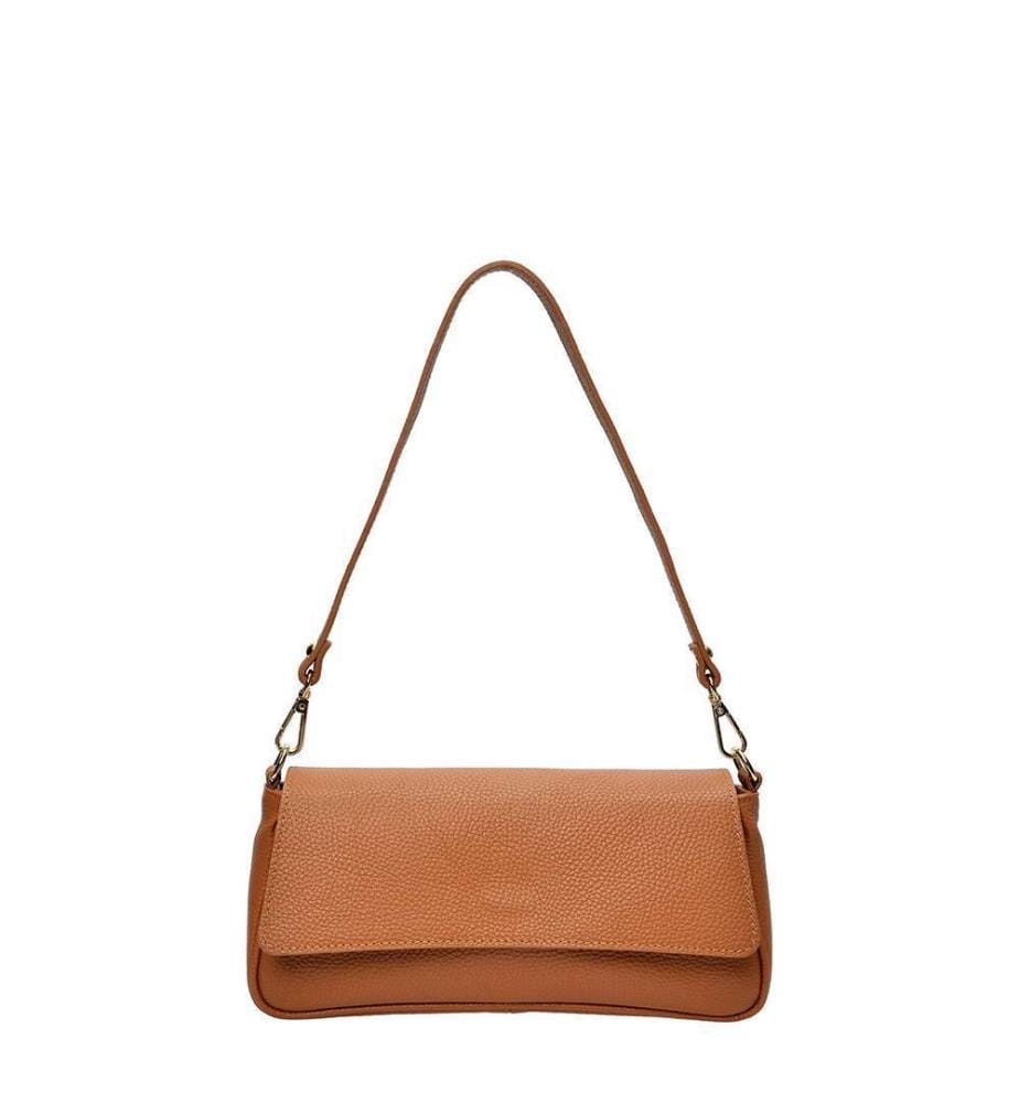 Leder-Umhängetasche – Cognac
